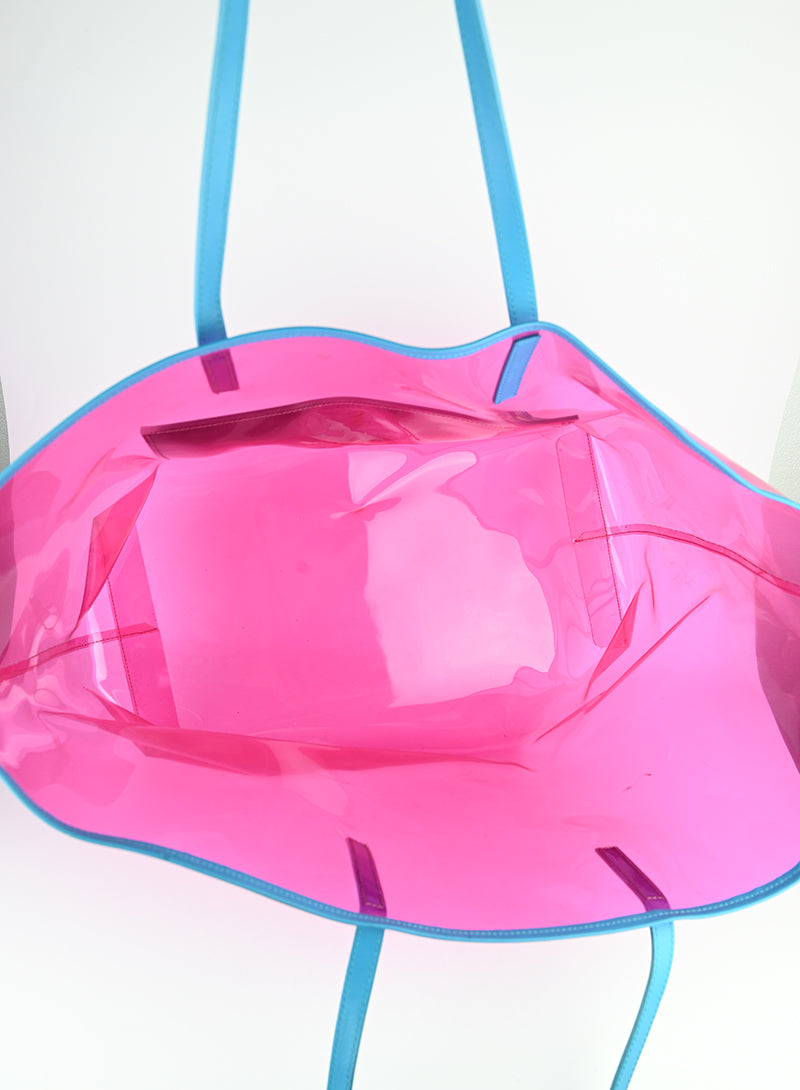 Versace Pink PVC Shopper Bag - Luxury Designer Tote for Women, Perfect for Shopping, Travel & Everyday Use