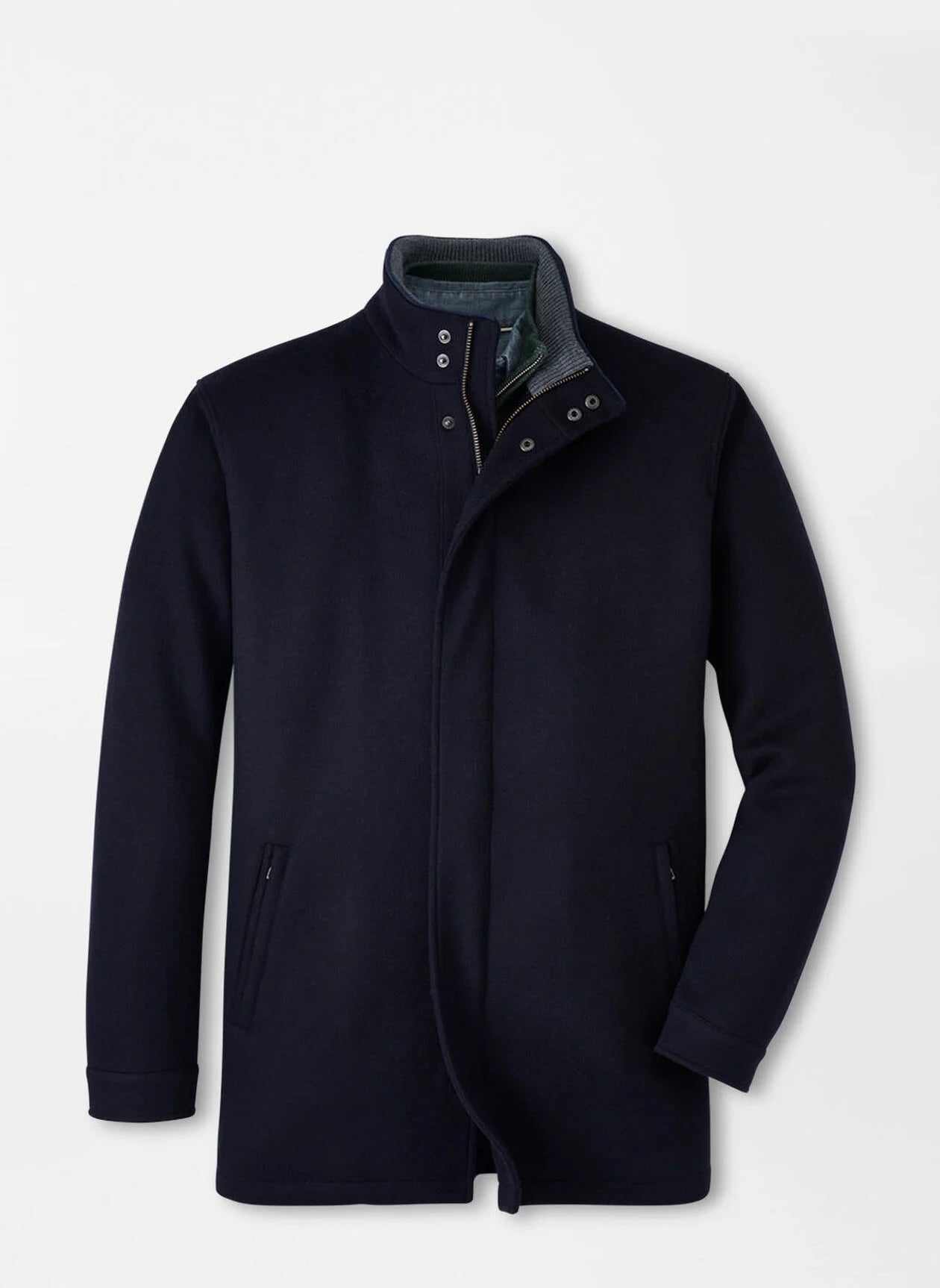 Peter Millar Men's Fleece City Coat - Warm Winter Jacket for Urban Commute & Outdoor Activities | Water-Resistant & Lightweight for Daily Wear