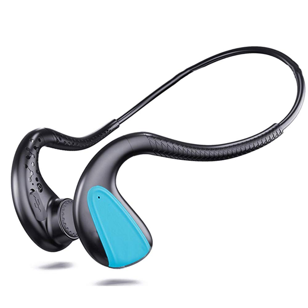 IKXO Waterproof Bone Conduction Headphones Bluetooth 5.0 Wireless Earbuds IPX8 Open Ear - Sweatproof Underwater Headphones with Mic for Swimming, Running, Gym & Sports | Perfect for Workouts, Cycling & Outdoor Activities
