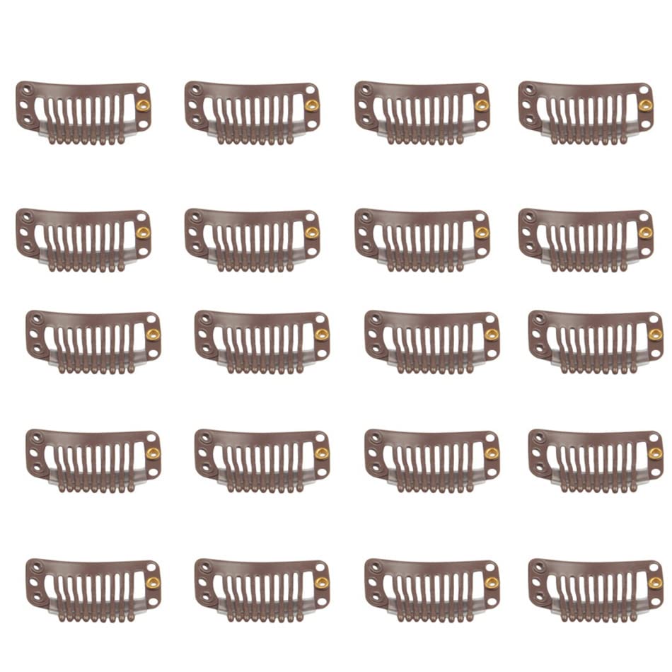 Dark Brown 9-Teeth 20pcs