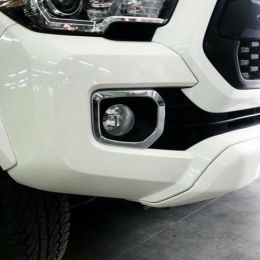 **HSHKONG ABS Chrome Fog Lamp Cover for Toyota Tacoma 2016-2020 - Front Fog Light Trim & Decorative Strip - Upgrade Your Truck's Style for Off-Road & City Driving**
