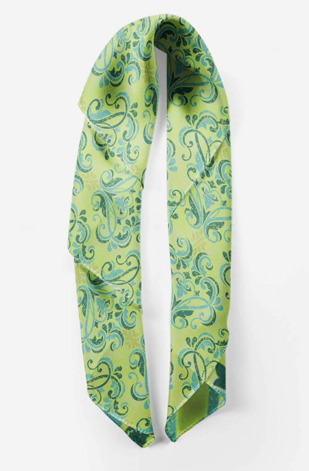 Bimba Printed Pure Silk Scarf - Women's Fashion Hair Wrap, Neck Scarf & Head Bandana - Elegant Accessory for Office, Travel & Special Occasions