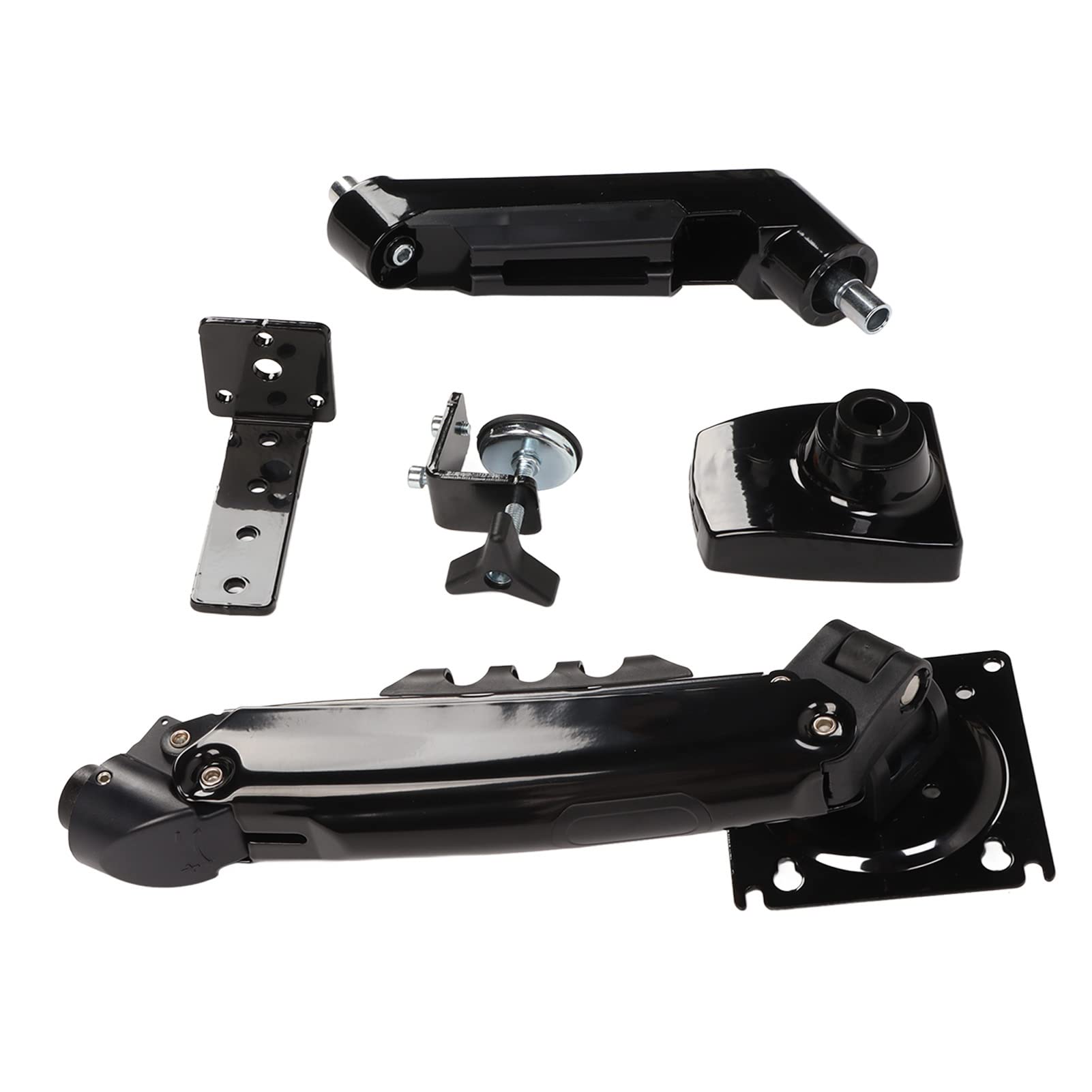 Aluminum Alloy Single Monitor Mount Stand - Adjustable Height, Swivel & Tilt VESA Bracket for 17-30 Inch Computer Screens (20/22/24/27 Inch) - Perfect for Home Office, Gaming & Workspace Setup