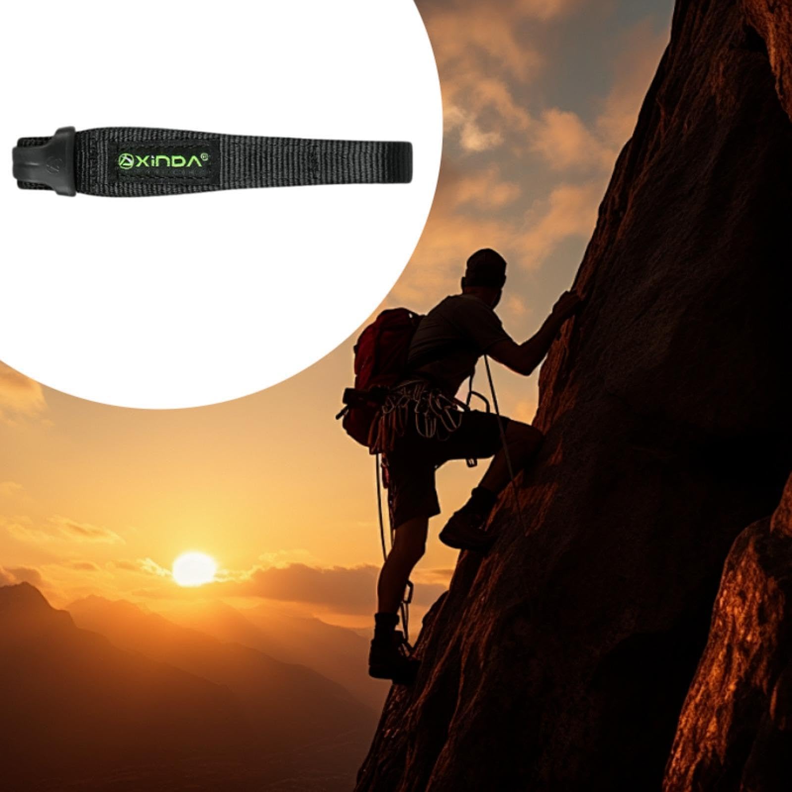 Keylock Quickdraw Flat Tape - Lightweight Rock Climbing Gear for Sport & Aid Climbing | Durable Quick Hanging Equipment for Outdoor Adventures & Gym Training