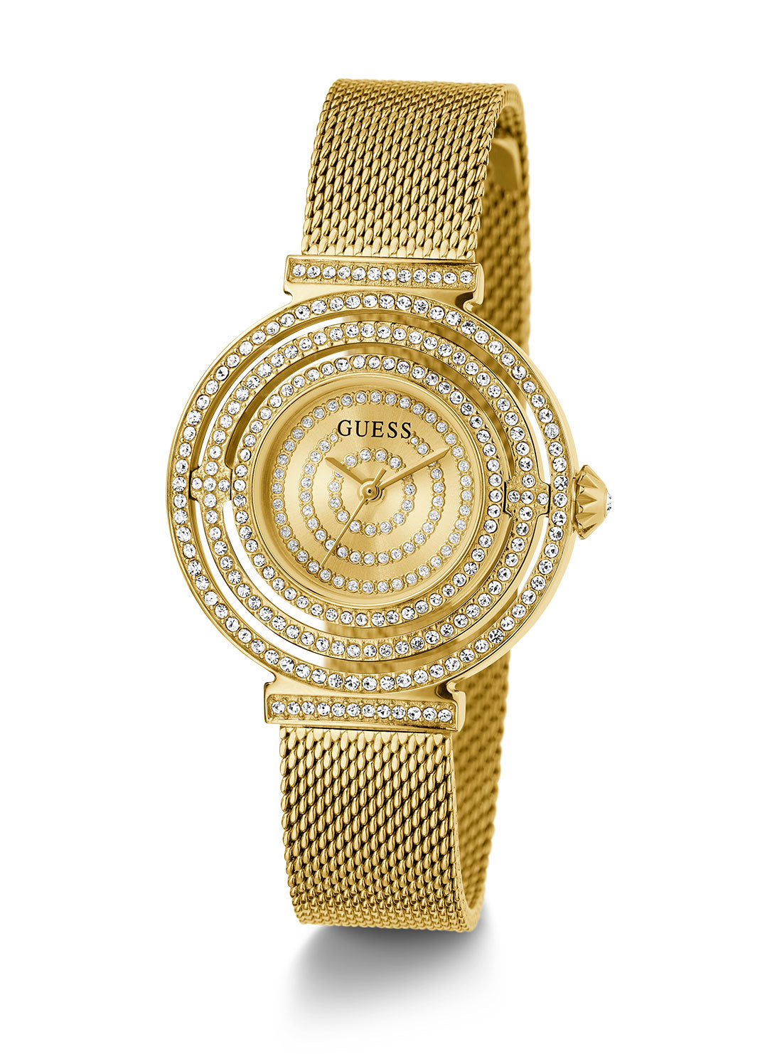 Luxury Gold Dream Crystal Mesh Watch for Women - Elegant Fashion Accessory for Parties, Weddings & Everyday Wear
