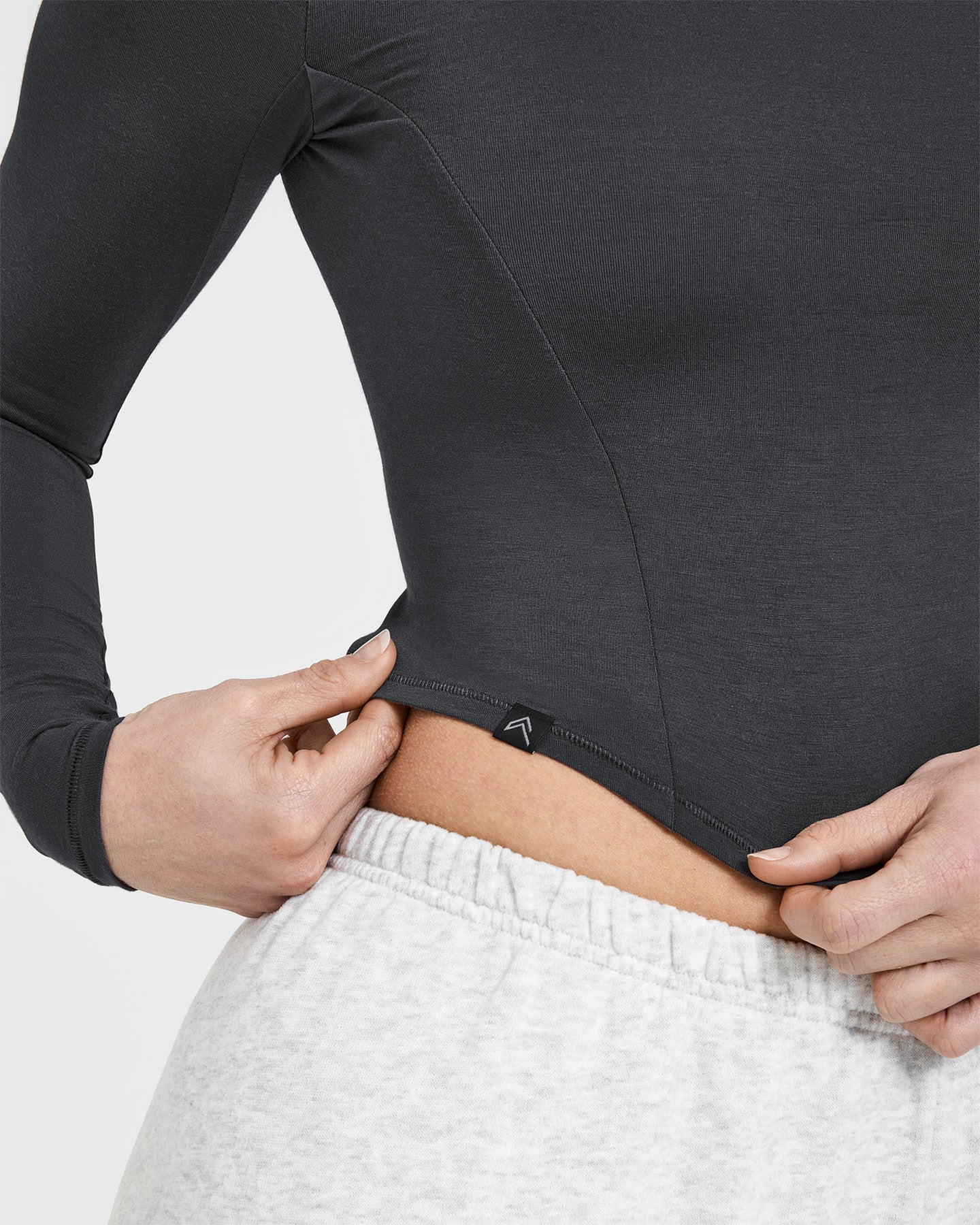 Mellow™ Soft Mid Long Sleeve Women's T-Shirt in Coal Black | Comfortable Casual Wear for Everyday Outfits & Layering