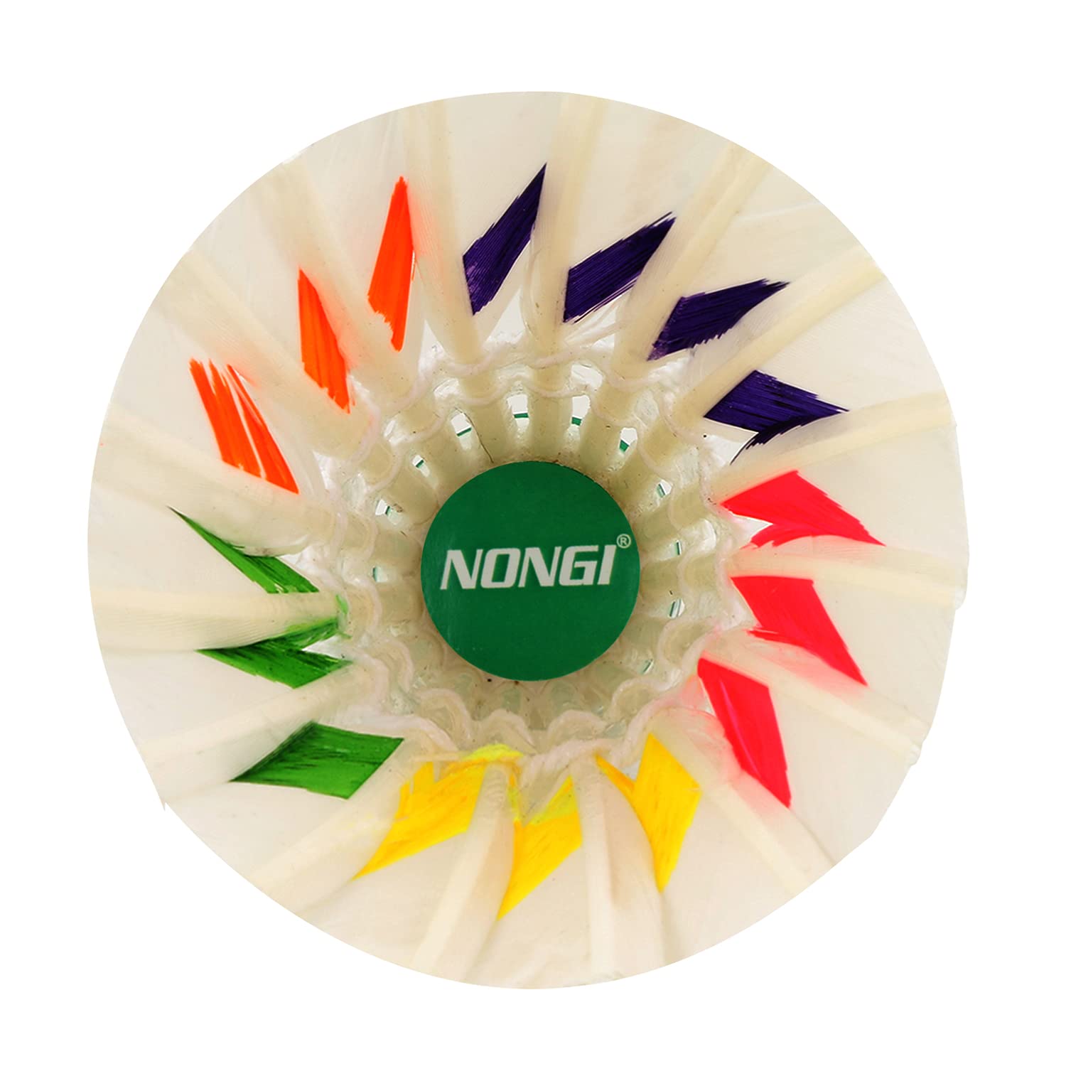 Premium NONGI Designer Feather Badminton Shuttlecocks - 5 Pack for Indoor & Outdoor Sports - Perfect for Backyard Games, Gym Class, and Professional Training