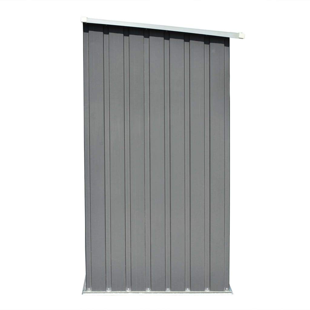 Festnight Galvanized Steel Firewood Storage Shed - 64.2