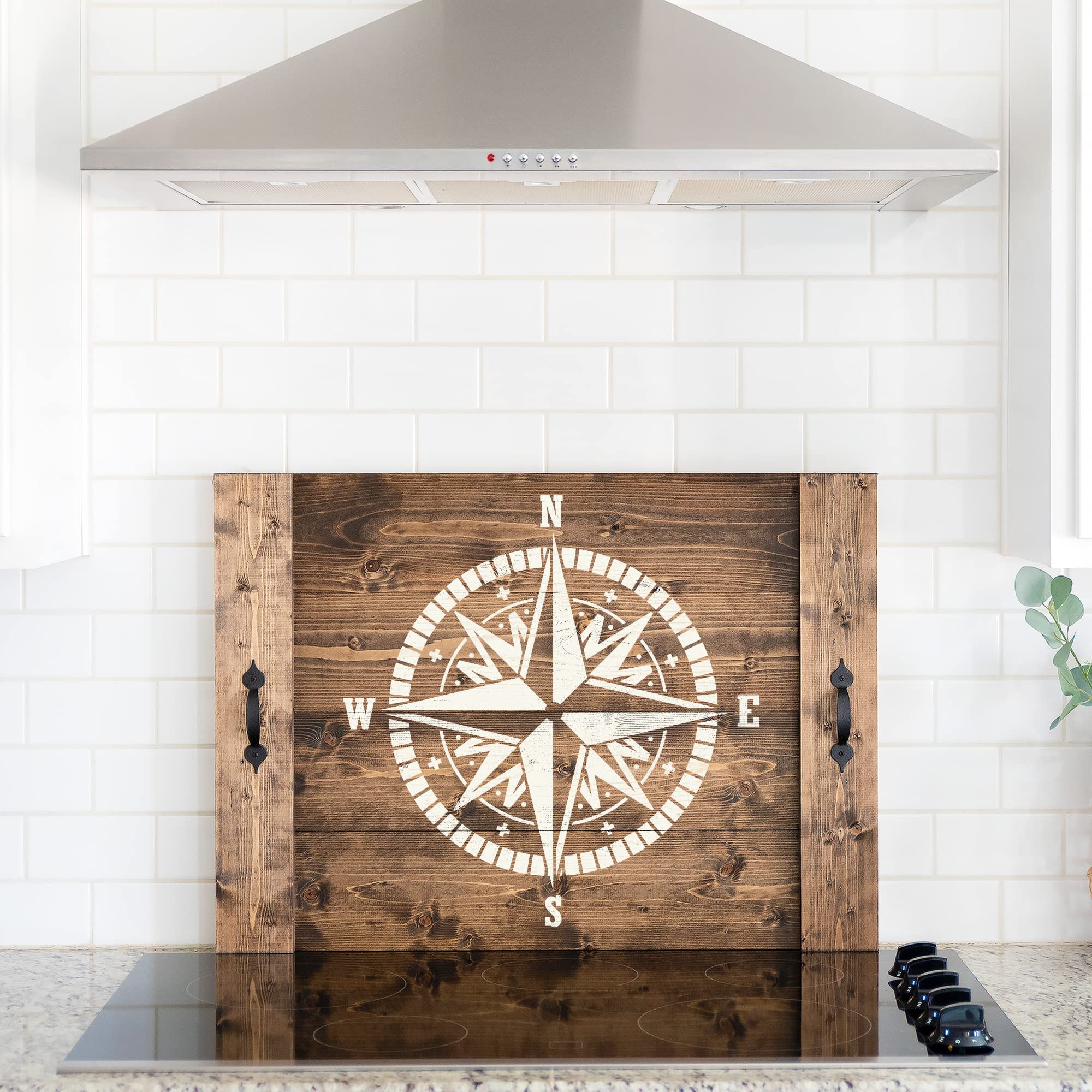 Compass Rose Stencil - Large Ocean Compass Design for DIY Nautical Decor, Wall Art, and Woodworking Projects