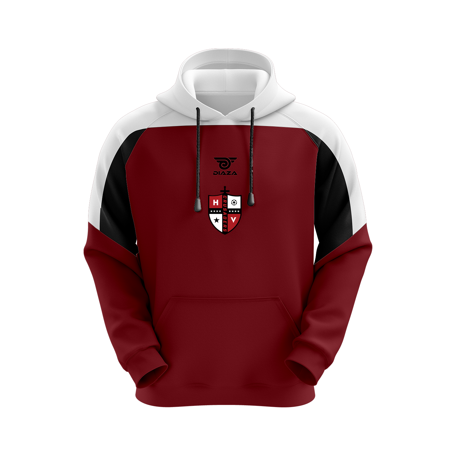HVC Legacy Red Hoodie for Men & Women - Soft Cotton Pullover Sweatshirt with Kangaroo Pocket | Perfect for Casual Wear, Street Style & Outdoor Activities