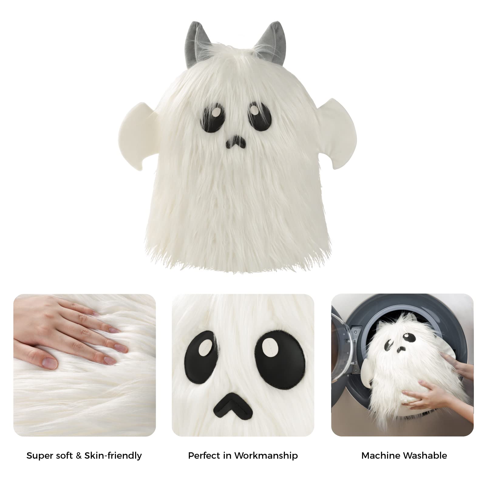 Spooky Ghost Pillow - Halloween Decor Cushion Gift (10.5x14