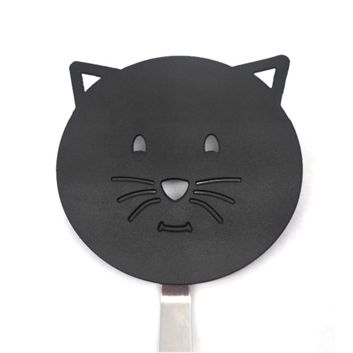 Heat-Resistant Nylon Turner Spatula with Cute Cat Shape - Safe for Non-Stick Cookware, Stainless Steel Bracket - Perfect for Cooking Eggs, Pancakes, Fried Rice & Fish - Ideal for Home Kitchen, Breakfast Making & Asian Cuisine