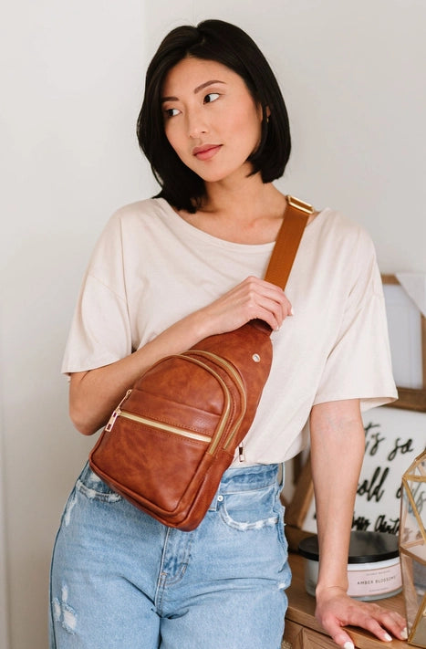 **Maryn Sling Crossbody Belt Bag - Adjustable Waist Pack & Fanny Pack for Men & Women - Perfect for Travel, Hiking, Running & Everyday Use**