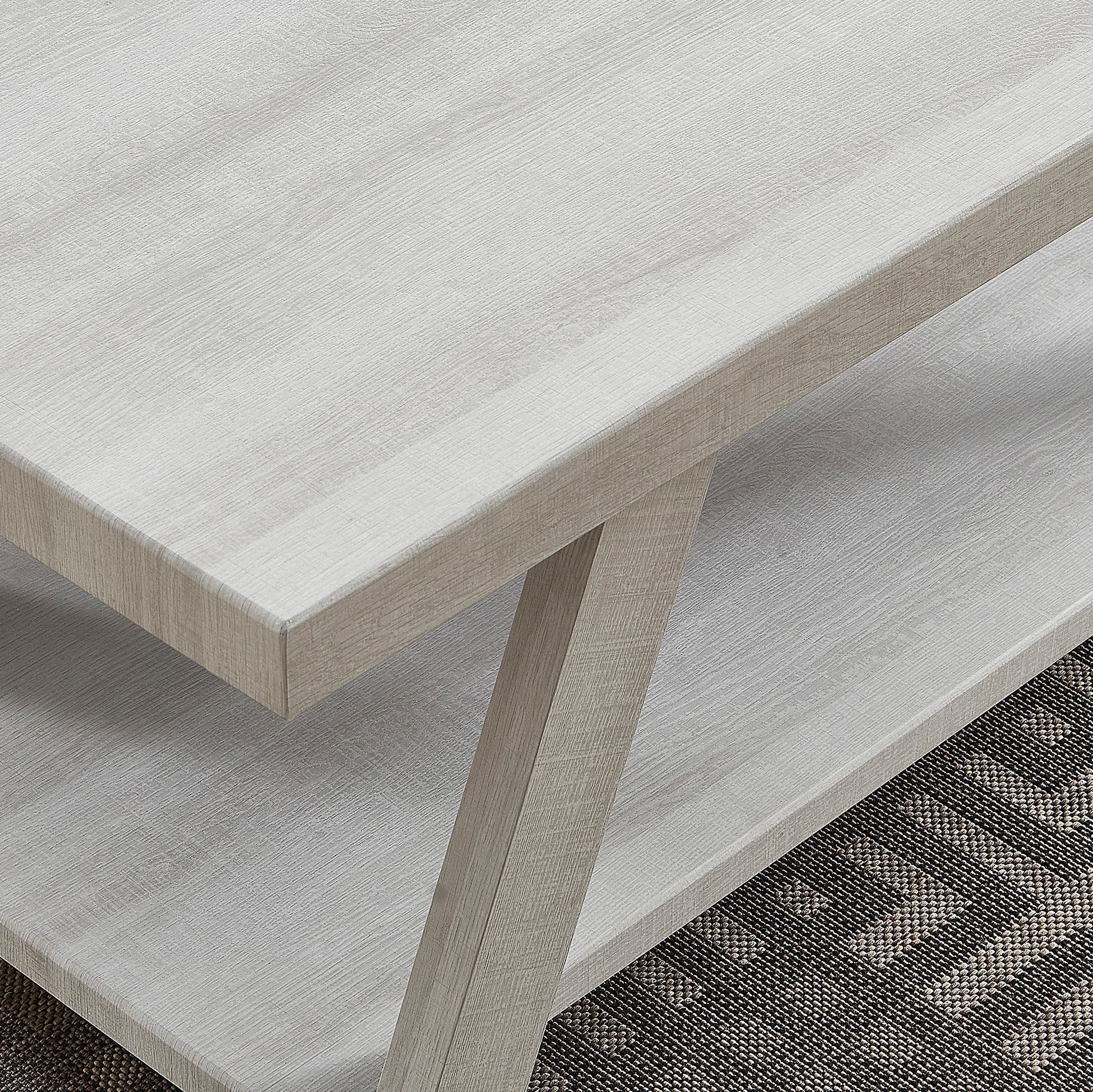 Roundhill Furniture Athens Contemporary White Wood Shelf Side Table - Perfect for Living Room, Bedroom, or Office Decor