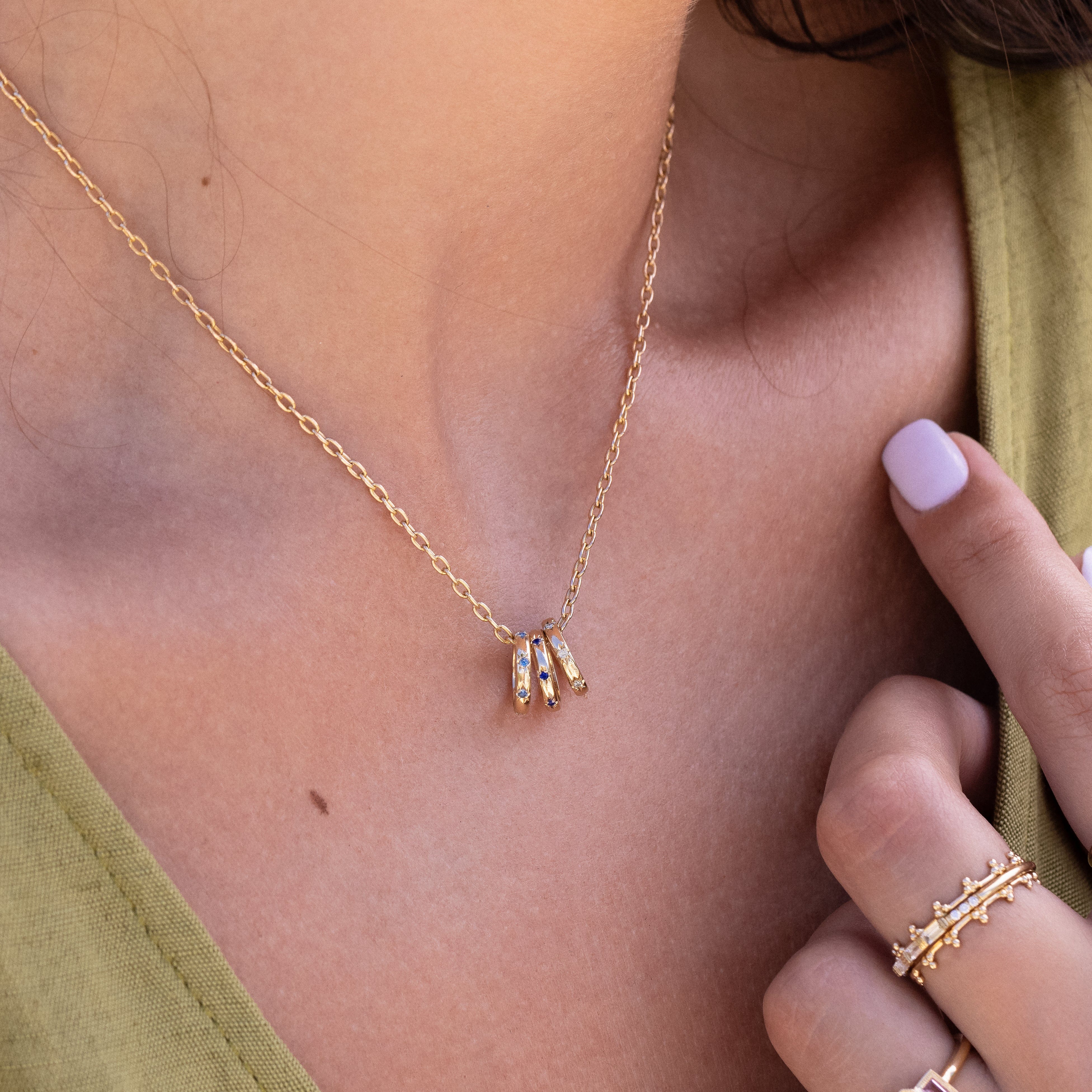 Starburst Birthstone Ring Charm Necklace - Dainty Gold/Silver Pendant for Women - Perfect Gift for Birthday, Anniversary & Mother's Day Jewelry
