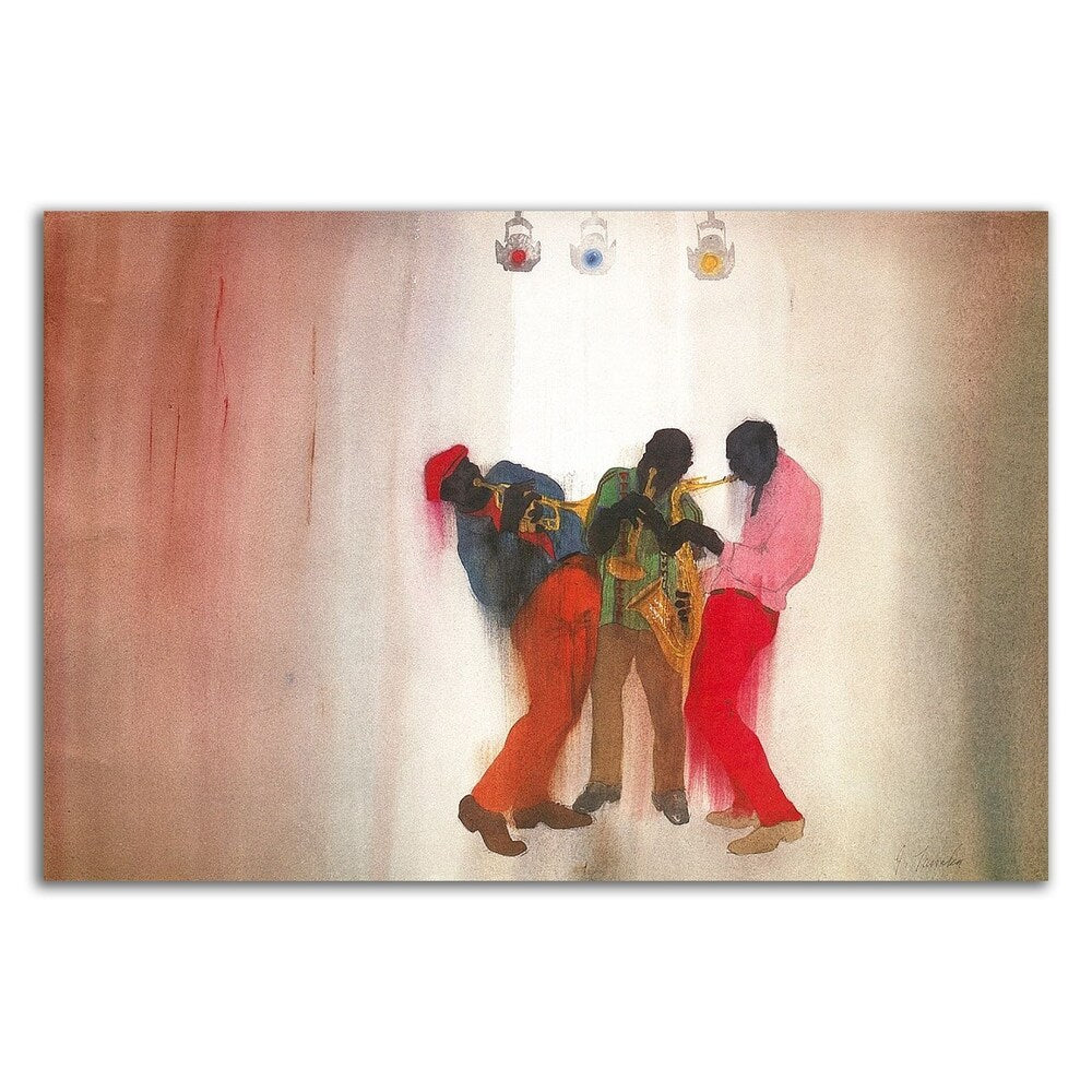 Jim Tanaka Black, Brown & Beige Canvas Art Print - Ready to Hang Wall Decor for Living Room, Bedroom & Office