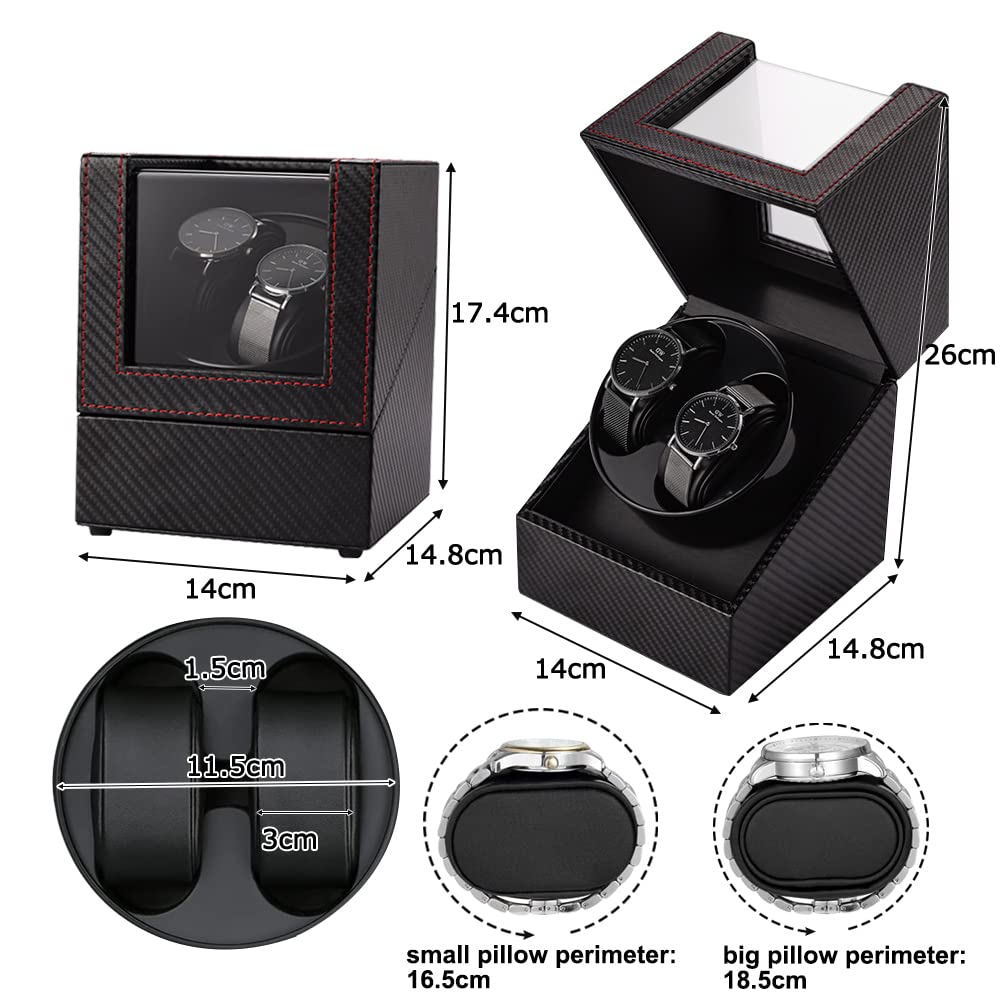 Premium Automatic Watch Winder Box - Dual Quiet Japanese Mabuchi Motor for Men & Women | Perfect for Rolex, Omega & Luxury Watch Storage | Home, Office & Travel Use