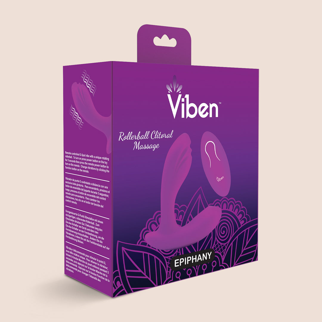 Viben Epiphany Remote Controlled Rollerball Dual Stimulation Massager - Waterproof & Rechargeable Personal Massager for Couples & Solo Use | Perfect for Relaxation, Stress Relief & Intimate Moments