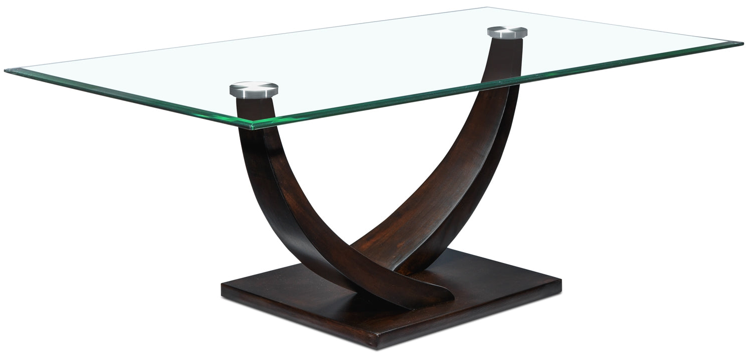 Caprice Coffee Table in Espresso Finish - Modern Living Room Furniture for Home & Office Decor