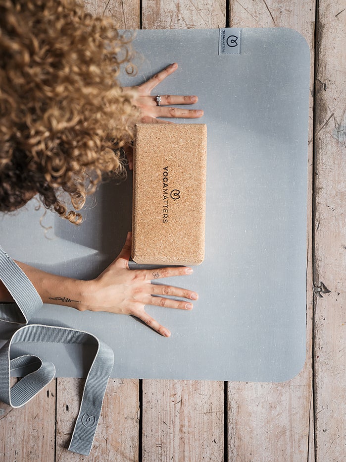 Yogamatters Cork Brick Box of 32 - Premium Yoga Blocks for Stability & Support - Perfect for Yoga, Pilates & Meditation Practice