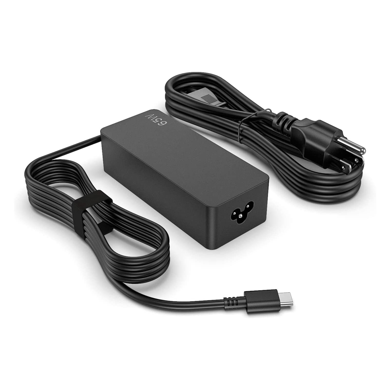 65W USB-C Laptop Charger for Lenovo Yoga Chromebook, ThinkPad T480, X1 Carbon - Fast Charging Power Adapter with CA Power Cord | Perfect for Home, Office & Travel Use