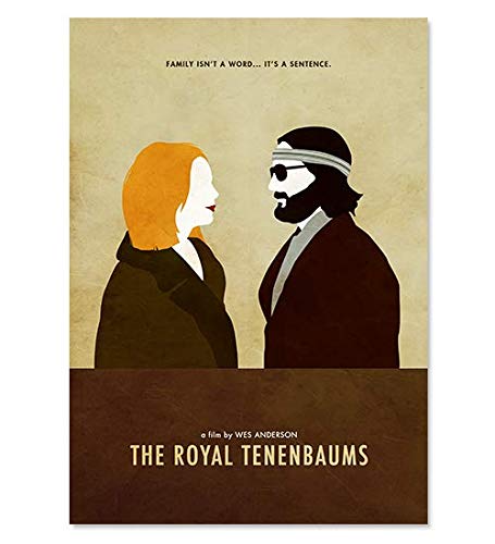 Wes Anderson The Royal Tenenbaums Fan Art Poster - Vintage Movie Wall Decor for Living Room, Bedroom & Office