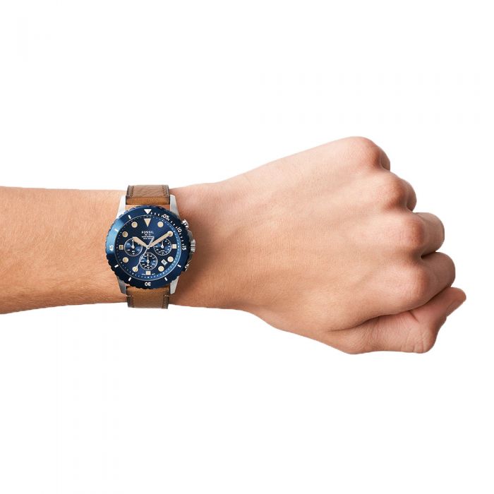 Fossil FS5914 FB 01 Men's Brown Leather Watch - Classic Casual & Business Timepiece for Everyday Wear