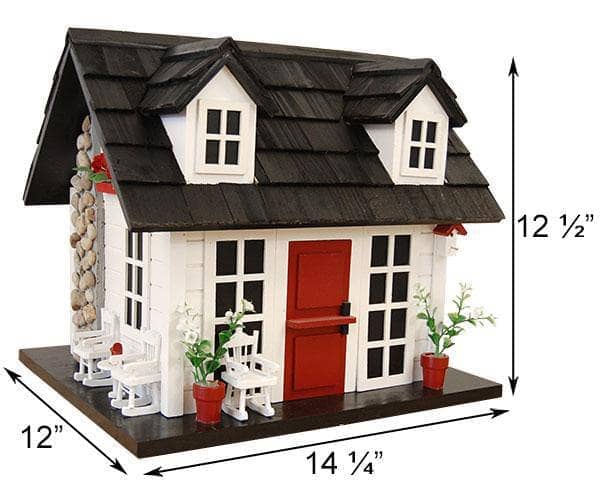 Handmade Wooden Bird House for Outdoor Garden - Connecticut Retreat Style Birdhouse for Backyard, Patio, and Nature Lovers | Perfect for Attracting Wild Birds to Your Yard or Garden Decor
