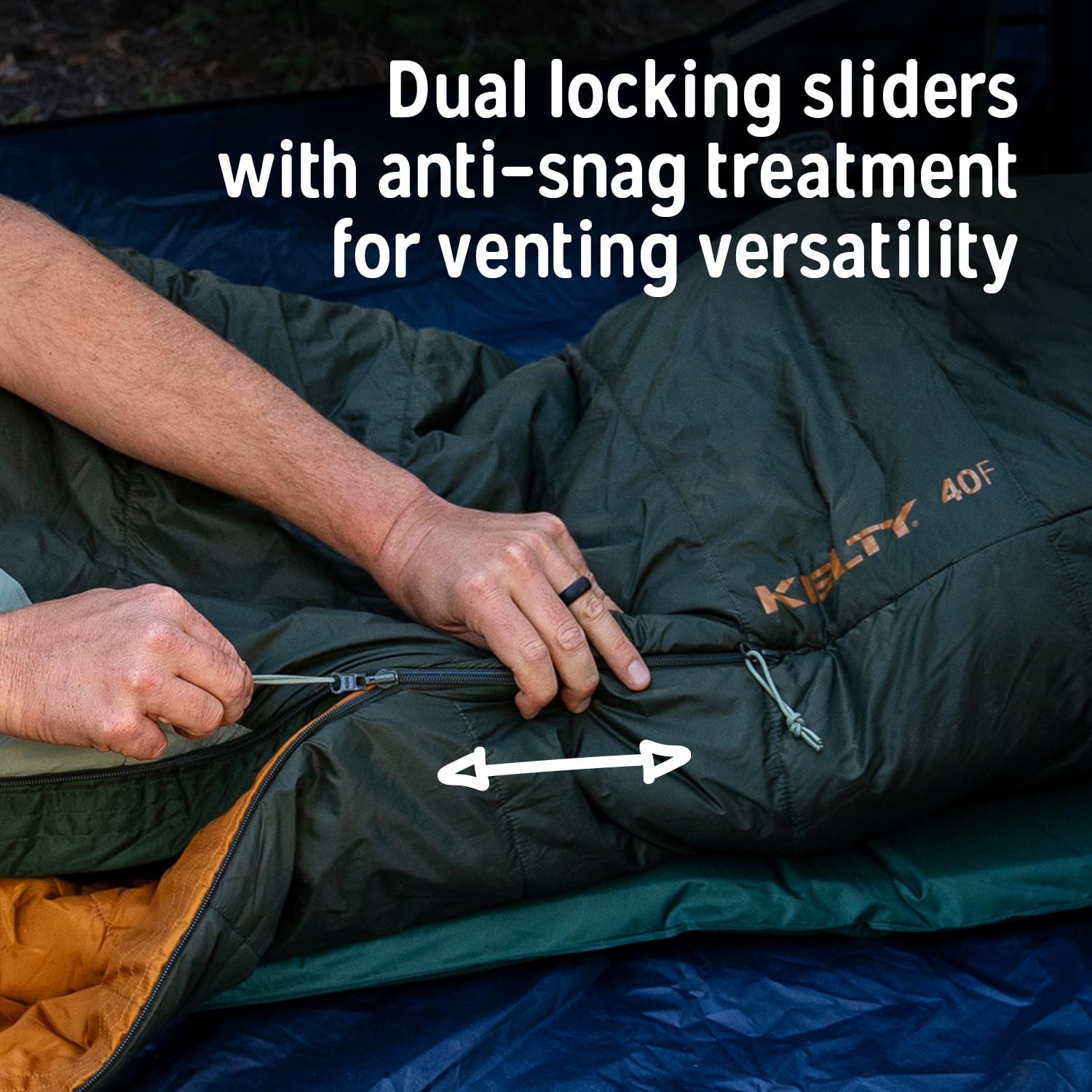 Kelty Cosmic Synthetic Fill 20 Degree Backpacking Sleeping Bag – Lightweight, Water-Resistant, Compression Straps & Stuff Sack Included – Perfect for Camping, Hiking & Outdoor Adventures