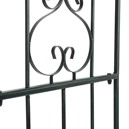 Arc Roof Wrought Iron Arch Plant Climbing Frame - Garden Trellis for Roses, Vines & Climbing Flowers | Outdoor Decorative Metal Plant Support