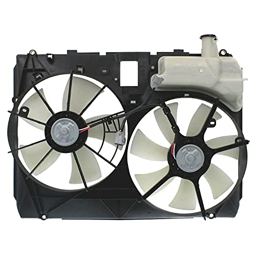 2004-2005 TO3115135 Radiator & Condenser Cooling Fan Replacement - Perfect for Engine Overheating Prevention & AC System Repair | Fits Chevy, GMC, Cadillac Models