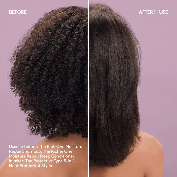Fenty Beauty 5-in-1 Protective Styling Cream - Heat Protectant, Moisturizer & Leave-In Conditioner for All Hair Types | Perfect for Braids, Twist Outs & Natural Hairstyles