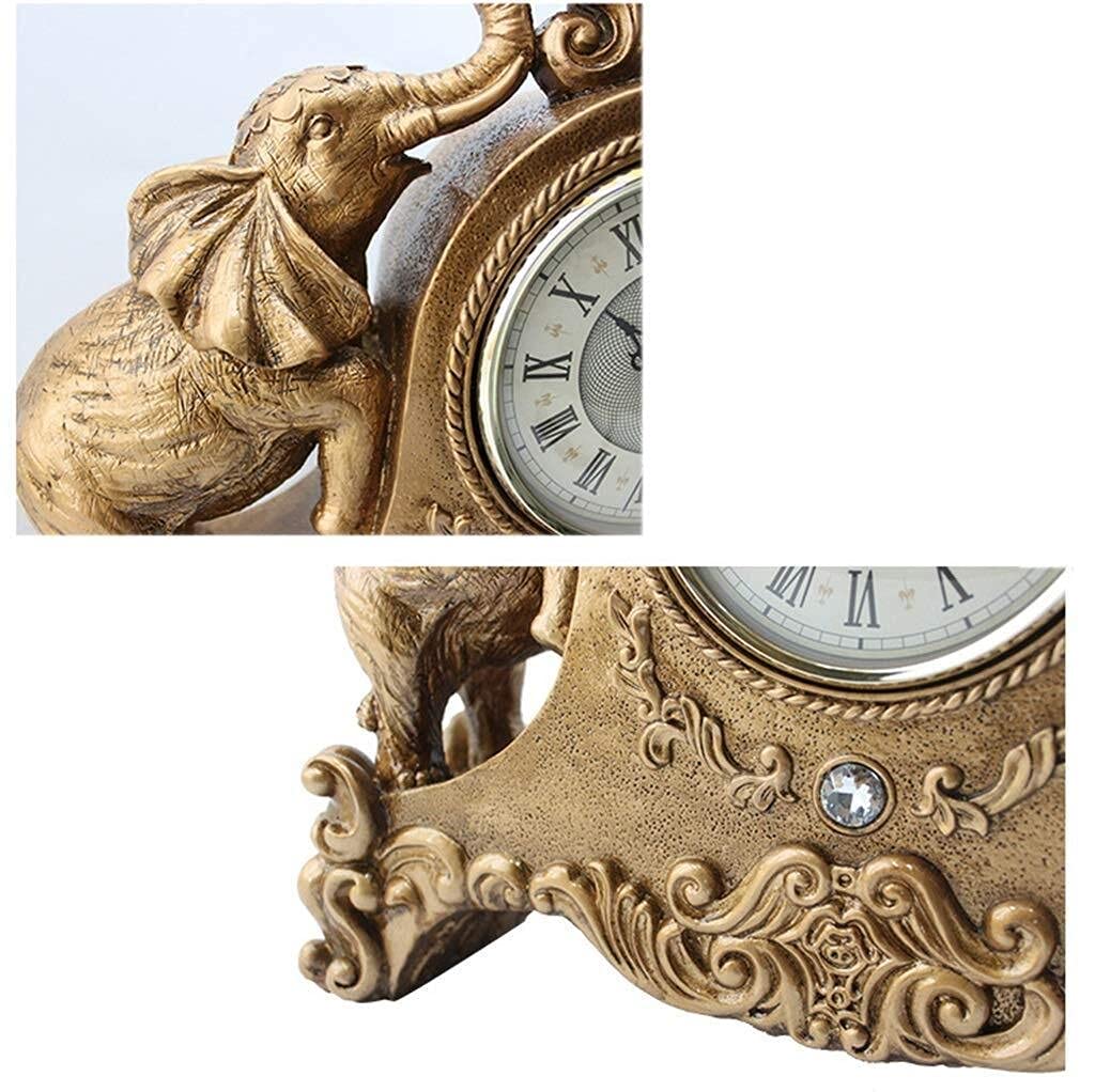 Silent Elephant Mantle Clock - Non-Ticking Decorative Wall Clock for Living Room, Bedroom & Office | Perfect Home Decor Gift for Family & Friends