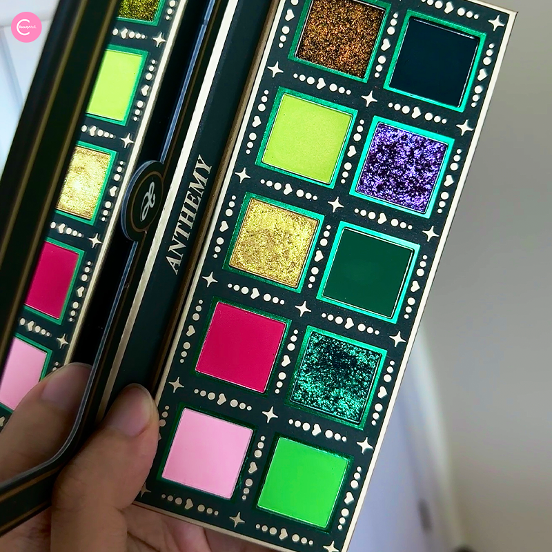 Anthemy Serpent's Emerald Gaze - 10 Color Chameleon Eyeshadow Palette | Long-Lasting Pigmented Makeup for Party, Halloween & Cosplay | Vegan & Cruelty-Free