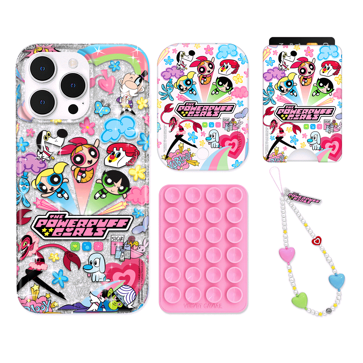 The Powerpuff Girls iPhone Case & Wallet Set - Cute Cartoon Character Phone Cover with Card Holder for Girls - Perfect Gift for Kids, Teens & Fans - Use at School, Work or Travel