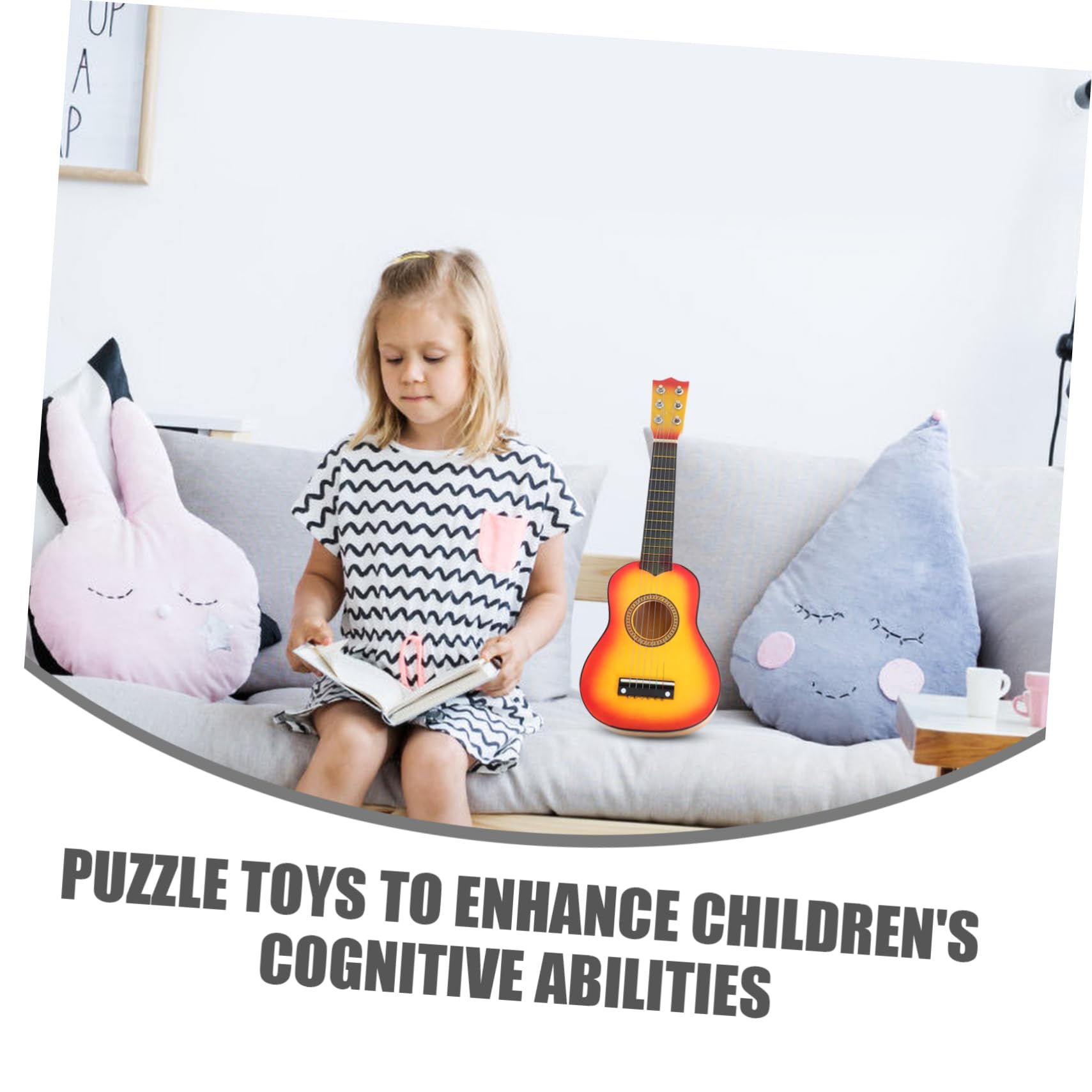 ibasenice Kids Guitar Toy - Musical Learning Instrument for Beginners | Perfect for Early Childhood Education & Pretend Play