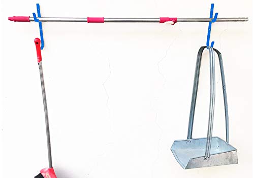 **Heavy Duty Blue Aluminum Pool Pole Hangers (2-Pack) with Screws – Durable Hooks for Swimming Pool Telescopic Poles, Skimmers, Nets, Brushes & Vacuum Hose – Perfect for Pool Maintenance & Garden Equipment Storage**    *(Ideal for organizing pool tools, keeping your backyard tidy, and ensuring easy access to cleaning equipment!)*