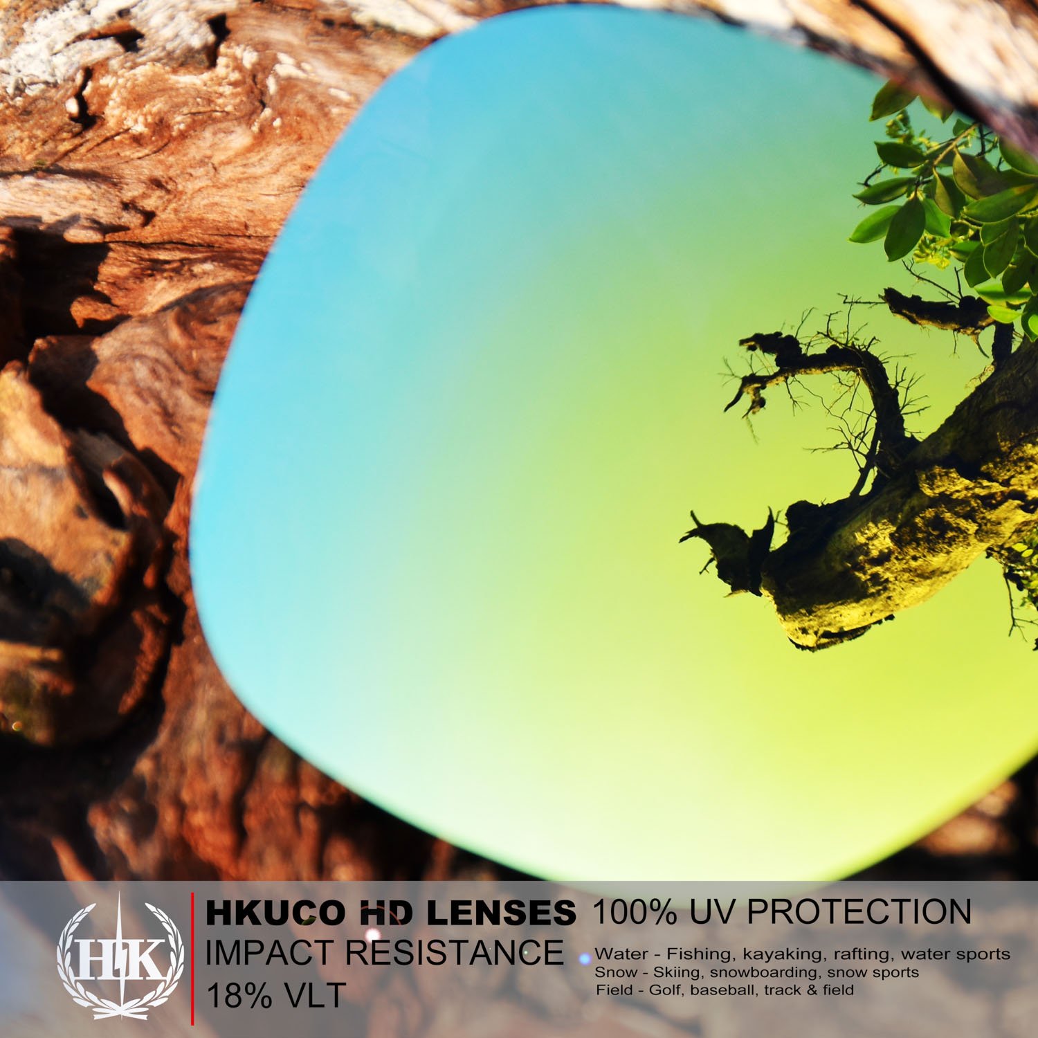 HKUCO Replacement Lenses for Oakley Fast Jacket XL Sunglasses - Polarized Interchangeable Lenses for Men - Perfect for Running, Cycling & Outdoor Sports