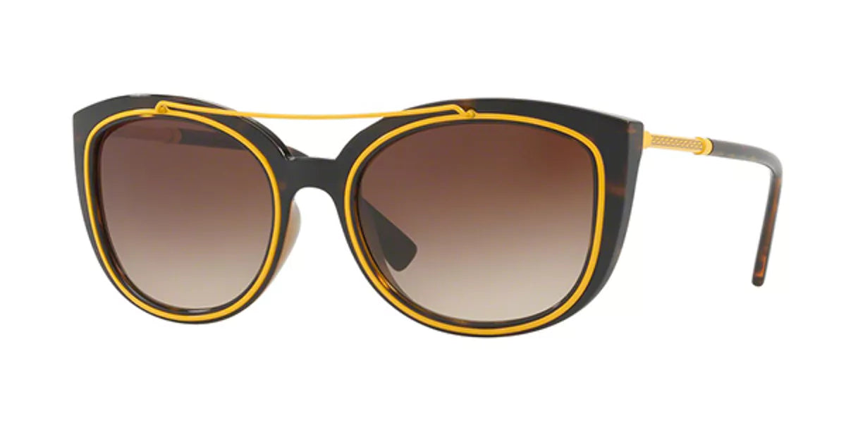 Versace VE4336 108 13 Tortoiseshell/Brown Gradient Sunglasses - Polarized UV Protection for Driving, Beach & Outdoor Activities