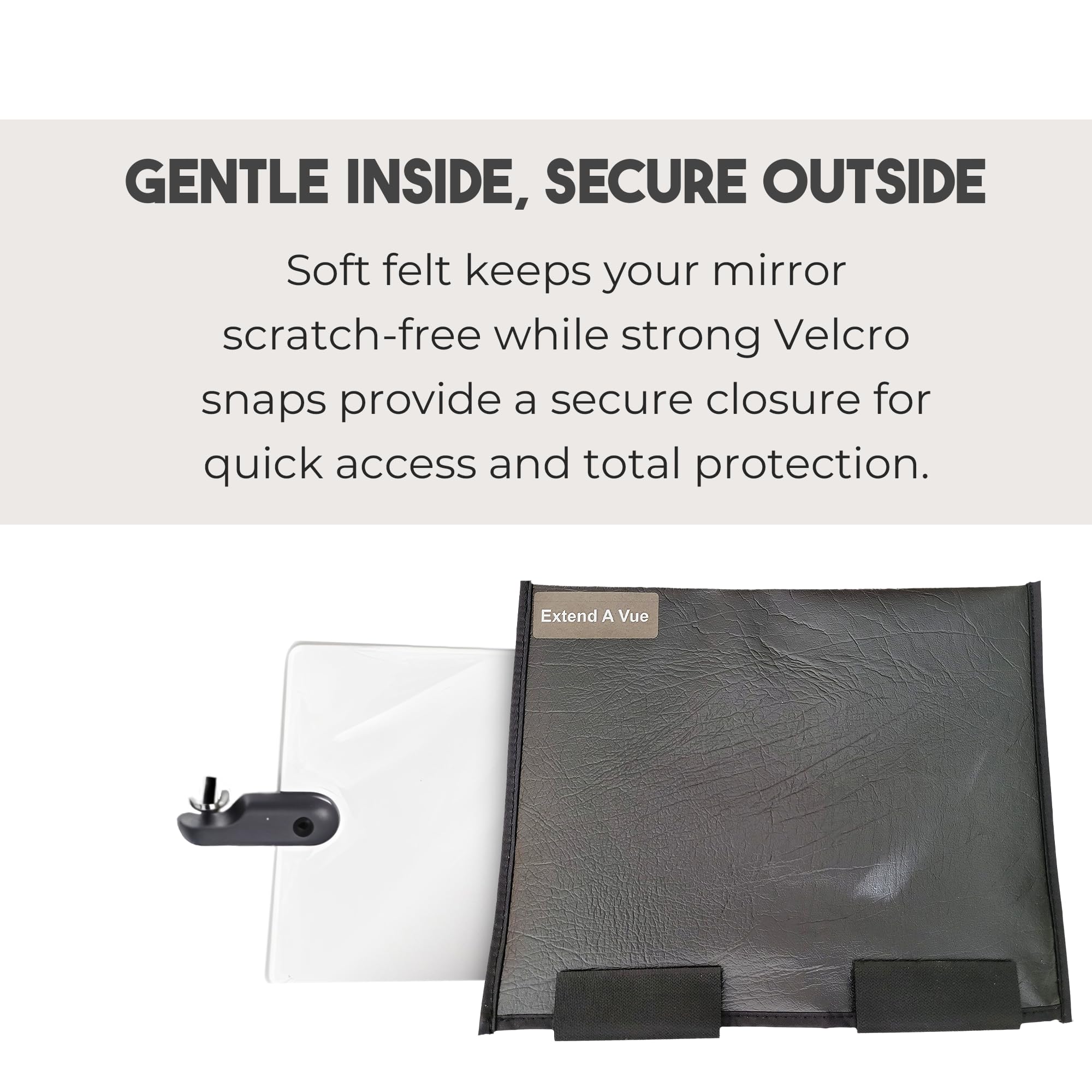 6x6 Inch Inspection Mirror with Protective Pouch - Durable & Portable for Auto Repair, HVAC, and Home Maintenance