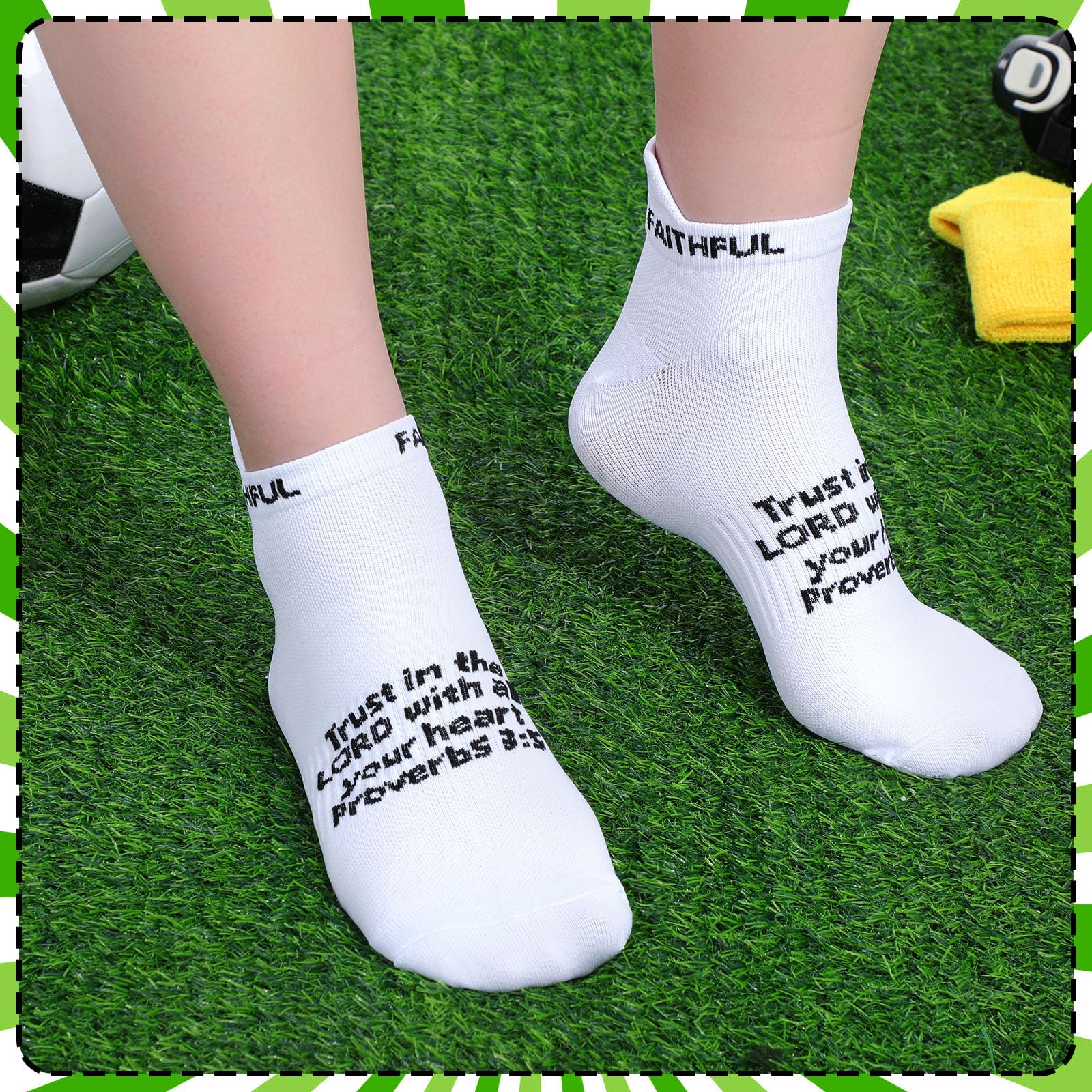 Janmercy 6 Pairs Athletic Running Socks for Men - Breathable Low Cut Ankle Socks with Cross Design - Perfect for Sports, Gym, Workout & Daily Wear - Great Christian Gift for Men and Women