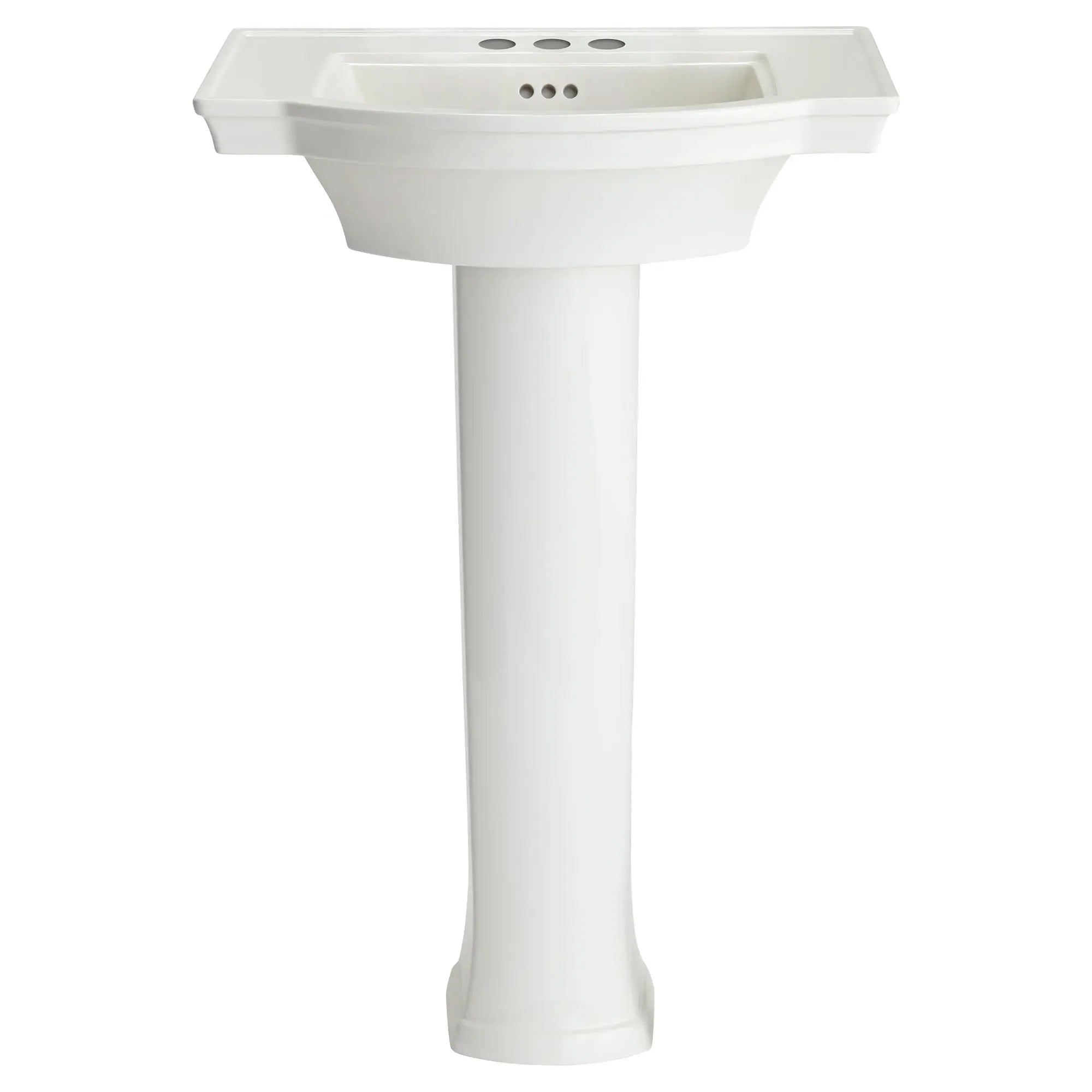 Estate® 4 Inch Centerset Pedestal Sink Top and Leg Combo - Perfect for Bathroom Vanity, Powder Room & Small Space Installation
