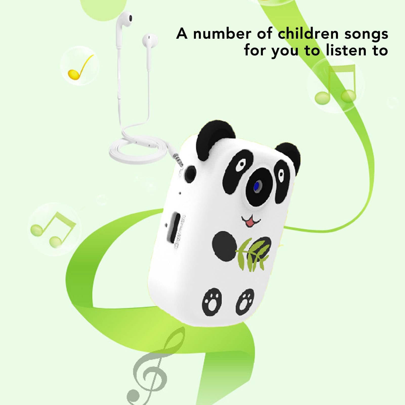 Plyisty Kids Camera - 12MP 1080P Panda Cartoon Digital Camera for Boys & Girls with MP3 Player, Easy-to-Use Point & Shoot Camera for Toddlers - Perfect for Birthday Gifts, Travel Adventures & First Photography Experiences
