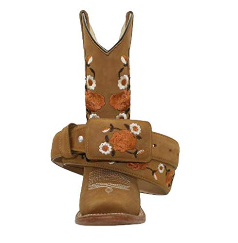 Handmade Women's Cowboy Boots - Western Rodeo Style Roper Boots with Free Matching Belt for Country Dancing & Rodeo Events