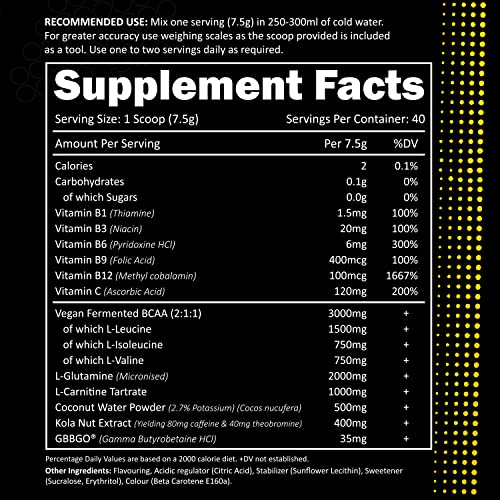 Efectiv Nutrition Amino Lean 240g - Premium BCAA Supplement for Muscle Recovery & Energy Boost - Pineapple Flavor | Pre-Workout & Post-Workout Drink for Athletes & Fitness Enthusiasts