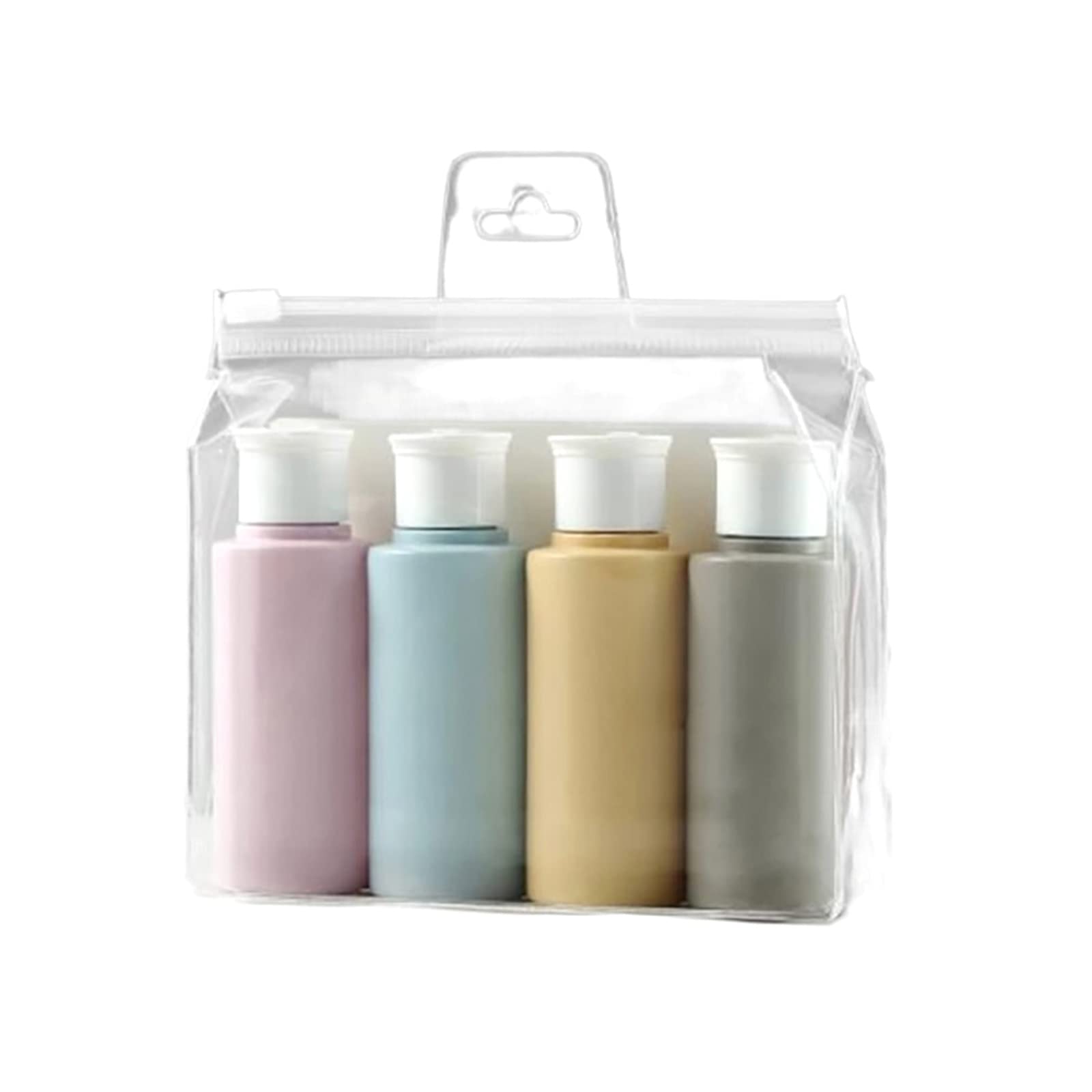 Portable Leak-Proof Silicone Soap Dispenser - 4 Pack Refillable Travel Bottles for Shampoo, Lotion & Liquid Soap | Reusable Cosmetic Containers | Perfect for Bathroom, Gym Bag & Camping Toiletries