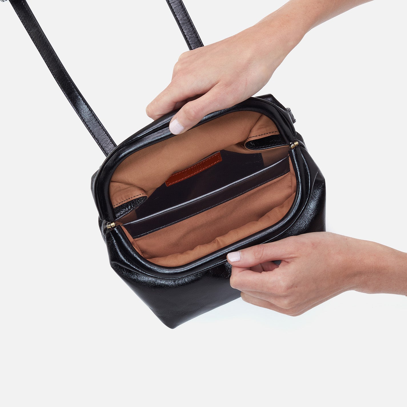 Logan Crossbody Bag - Polished Leather Handbag for Women in Black | Perfect for Work, Travel & Everyday Use