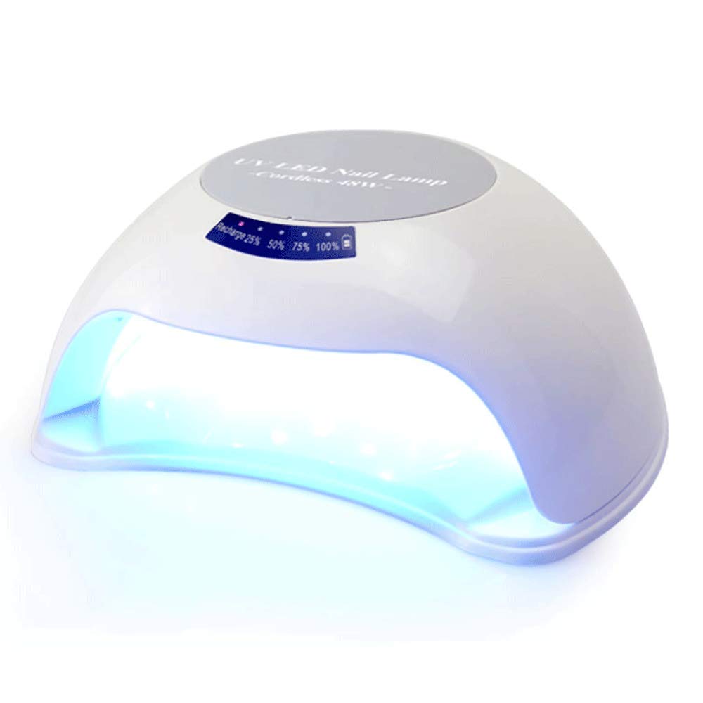 48W Rechargeable UV LED Nail Lamp - Cordless Gel Polish Curing Light with 33 LED Bulbs & 30/60/90s Timer Settings | Perfect for Home Manicures, Salon Nail Art & Professional Gel Polish Applications