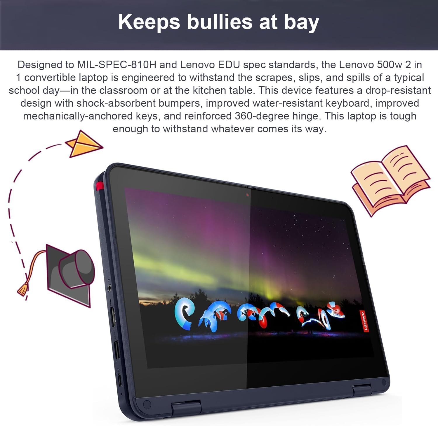 Lenovo 500w Gen 3 2-in-1 Rugged Laptop - 11.6