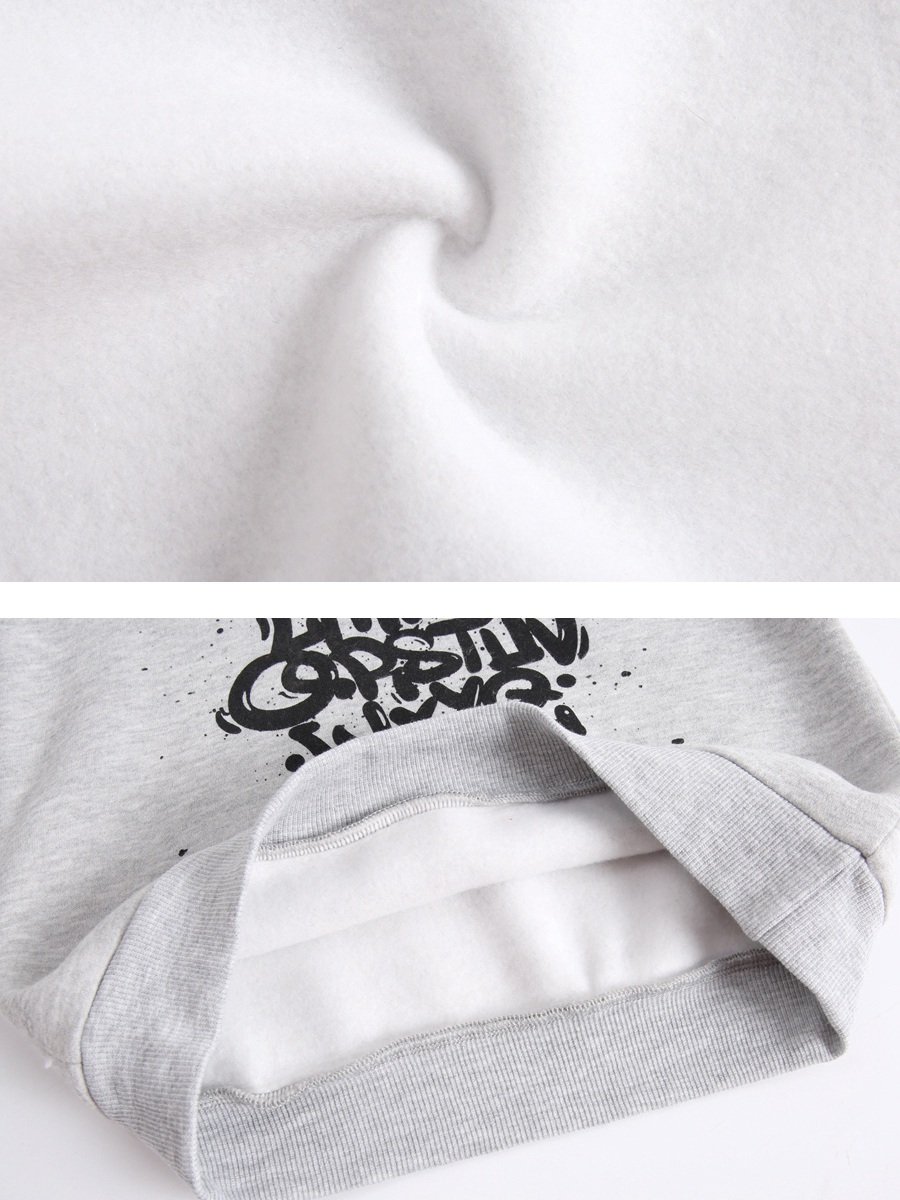 Trendy Graffiti Boys & Girls Long Sleeve Cotton Sweatshirt - Cool Patterned Pullover for Kids - Perfect for School, Playdates & Streetwear Fashion